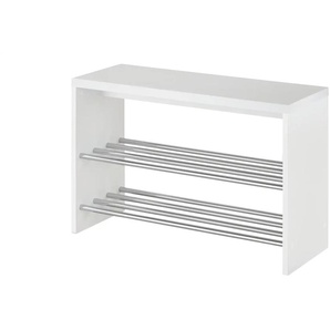 Bank mit Schuhablage | weiß | 81 cm | 55 cm | cm 30,0 |