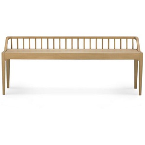 Bank Spindle Ethnicraft Eiche geölt braun, 60x150x35 cm