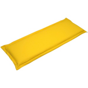 Bankauflage INDOBA Premium Polsterauflagen Gr. B/H/T: 45 cm x 120 cm x 9 cm, Polyester-Baumwolle, 1 St., gelb Bankauflagen
