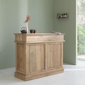 Bar aus massivem recyceltem Teakholz 120