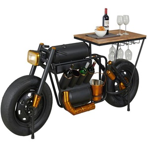 Xxxl Bar, Schwarz, Gold, Holz, Metall, Mangoholz, vollmassiv, 179x84x45 cm, Typenauswahl, stehend, Esszimmer, Barmöbel, Barschränke & Theken