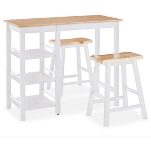 Bar Set 3 Stück MDF Weiß