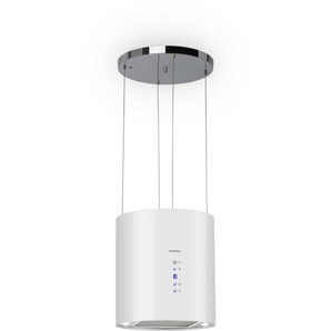 Barett Inselabzugshaube Ø35cm Umluft 558 m³/h led Aktivkohlefilter - Klarstein