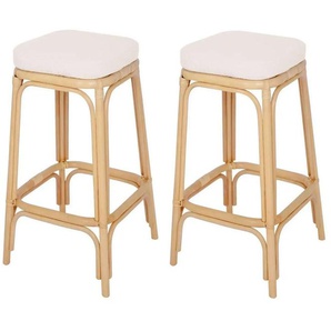 Barhocker 2er-Set - beige - Materialmix - 43 cm - 66 cm | Möbel Kraft