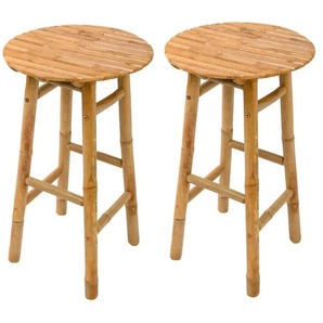Barhocker 2er-Set - braun - Materialmix - 40 cm - 69 cm | Möbel Kraft