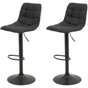 Barhocker 2er-Set Rikki ¦ grau ¦ Maße (cm): B: 44 H: 91