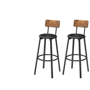 Barhocker 2er-Set   ¦ schwarz ¦ Maße (cm): B: 39 H: 100