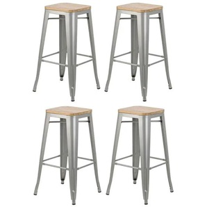 Barhocker 4er-Set  Tabnash ¦ grau ¦ Maße (cm): B: 43 H: 75