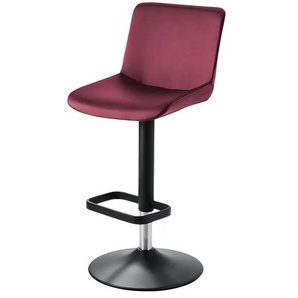 Barhocker Leder - rot - Materialmix - 44 cm - cm 38,0 | Möbel Kraft