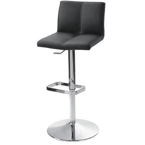 Barhocker Leder - schwarz - Materialmix - 44 cm - cm 38,0 | Möbel Kraft