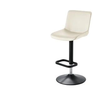 Barhocker Leder - weiß - Materialmix - 44 cm - cm 38,0 | Möbel Kraft