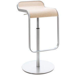 Barhocker Lem Lapalma Sitz Eiche gebleicht braun, Designer Shin, Tomoko Azumi, 63-75x37x42 cm