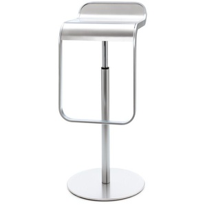 Barhocker Lem Lapalma Sitz Edelstahl silber, Designer Shin, Tomoko Azumi, 74-87x37x42 cm