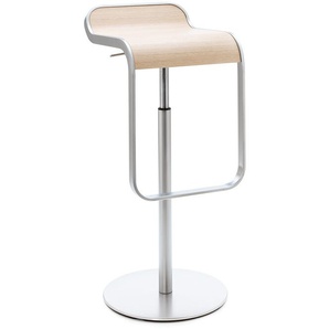 Barhocker Lem Lapalma Sitz Eiche gebleicht braun, Designer Shin, Tomoko Azumi, 74-87x37x42 cm
