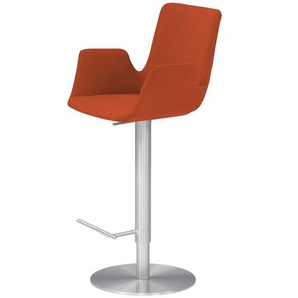 Barhocker  MyHelios ¦ orange ¦ Maße (cm): B: 52 T: 35.0