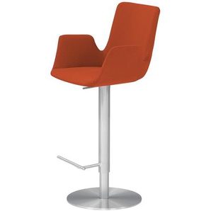 Barhocker - orange - Materialmix - 52 cm - 35 cm | Möbel Kraft