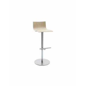 Barhocker Thin Lapalma Sitz Eiche gebleicht braun, Designer Karri Monni, 70-95x37x43 cm