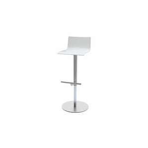 Barhocker Thin Lapalma Sitz weiß lackiert, Designer Karri Monni, 70-95x37x43 cm