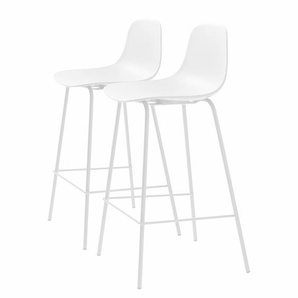 Barhocker Toledo 2er-Set 41 x 93 x 48cm Weiß