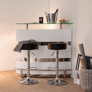 Barhocker Vincent 36 x 63 x 36cm Schwarz / Chrom