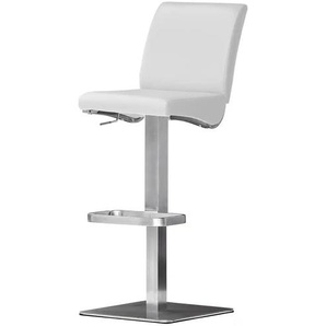 Barhocker - weiß - Materialmix - 40 cm - 87 cm - cm 50,0 | Möbel Kraft