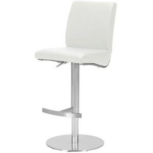 Barhocker - weiß - Materialmix - 42 cm - 87 cm - cm 50,0 | Möbel Kraft