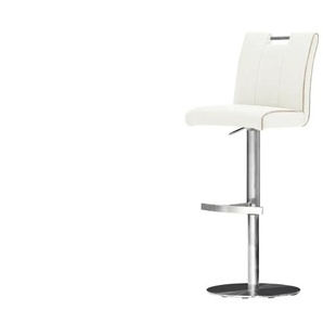 Barhocker - weiß - Materialmix - 42 cm - 87 cm - cm 51,0 | Möbel Kraft