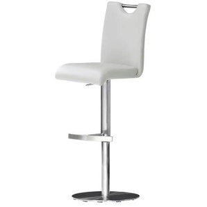 Barhocker - weiß - Materialmix - 42 cm - 91 cm - cm 50,0 | Möbel Kraft