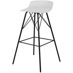 Barhocker - weiß - Materialmix - 45 cm - 79 cm - cm 45,0 | Möbel Kraft