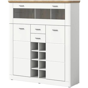 Barschrank  Accadia ¦ weiß ¦ Maße (cm): B: 124 H: 140 T: 37