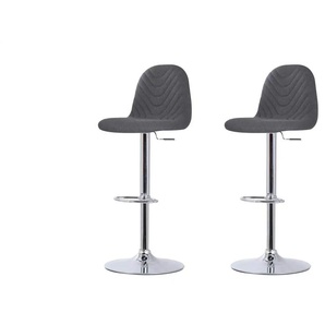 by Living Barstuhl 2er-Set  Casino ¦ grau ¦ Maße (cm): B: 41 H: 110