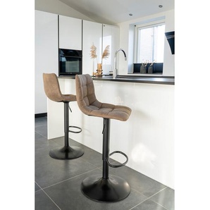 Barstuhl Bazian (2er-Set) 43 x 88 x 43cm Hellbraun