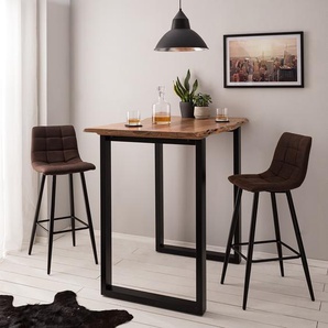 Barstuhl Donnell (2er-Set) 43 x 104 x 52cm Braun