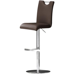 Barstuhl Ed 42 x 92 x 51cm Braun Teller Kunstleder