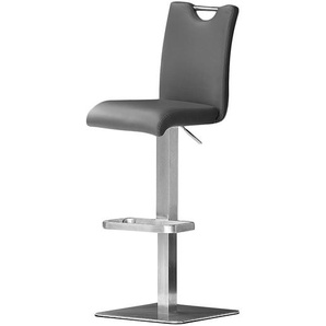 Barstuhl Ed 42 x 92 x 51cm Grau Eckig Kunstleder