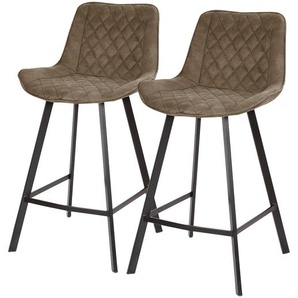 Barstuhl Epra (2er Set) 51 x 95 x 52cm Vintage Schlamm
