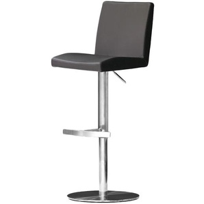 Barstuhl Fran 42 x 89 x 54cm Schwarz Zylinder Kunstleder/Metall