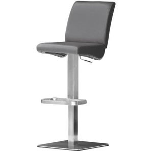 Barstuhl Hoover 42 x 91 x 49cm Grau Eckig Kunstleder