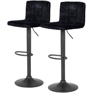 Barstuhl Irma (2er-Set) 40 x 85 x 48cm Schwarz