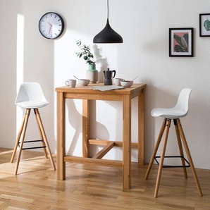 Barstuhl Langford 39 x 98 x 39cm Einzelstuhl Weiß