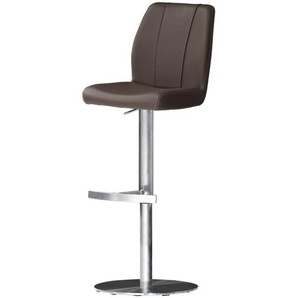 Barhocker Leder Marta ¦ braun ¦ Maße (cm): B: 41 H: 89 T: 52.0