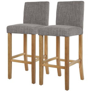 Barstuhl Nello 2er-Set 43 x 109 x 54cm Grau