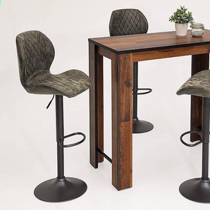 Barstuhl Ripley 2er-Set 50 x 94 x 51cm Vintage Braun Microfaser