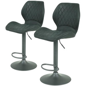 Barstuhl Ripley (2er-Set) 50 x 94 x 51cm Vintage Grau Microfaser