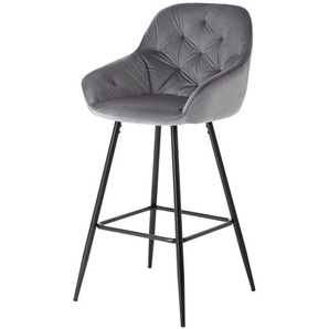 Barstuhl Tilden 52 x 107 x 55cm Grau