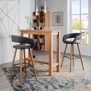Barstuhl Volda (2er-Set) 55 x 98 x 47cm Dunkelgrau