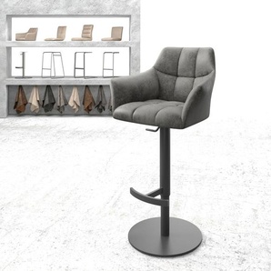 Barstuhl Yulo-Flex Vintage Grau Drehfuß höhenverstellbar Metall, Barstühle