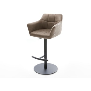 Barstuhl Yulo-Flex Vintage Taupe Drehfuß höhenverstellbar Metall, Barstühle