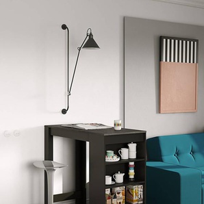 Bartisch Aravis 115 x 103 x 50cm Schwarz/Beton Dekor/Schwarz