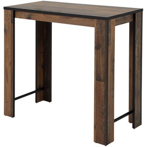 Bartisch Bosur 120 x 108 x 58cm Braun/Altholz Dekor